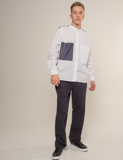 TMK 3007 Рубашка (цвет: Белый с синим 170 см)